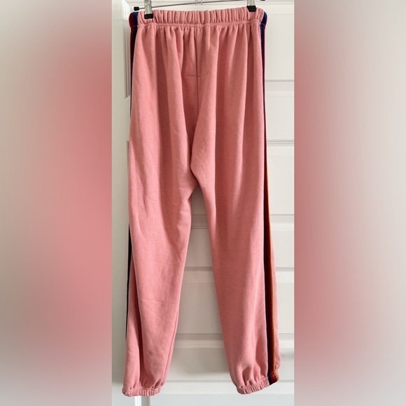 Aviator Nation Classic Pullover Hoodie & Classic Sweatpants Velvet Stripes Set - Picture 9 of 13